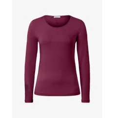 Spirit of OM - Langarm-Shirt Bambus - berry