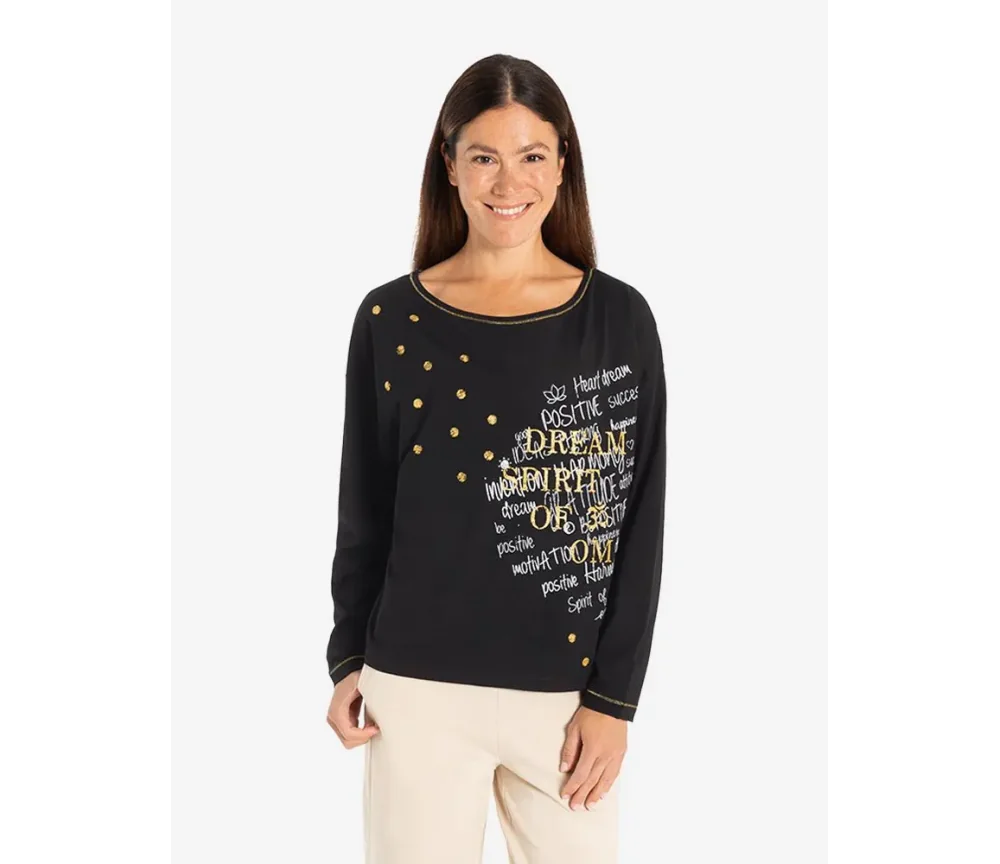 Spirit of OM - Oversize Shirt Motivation - schwarz