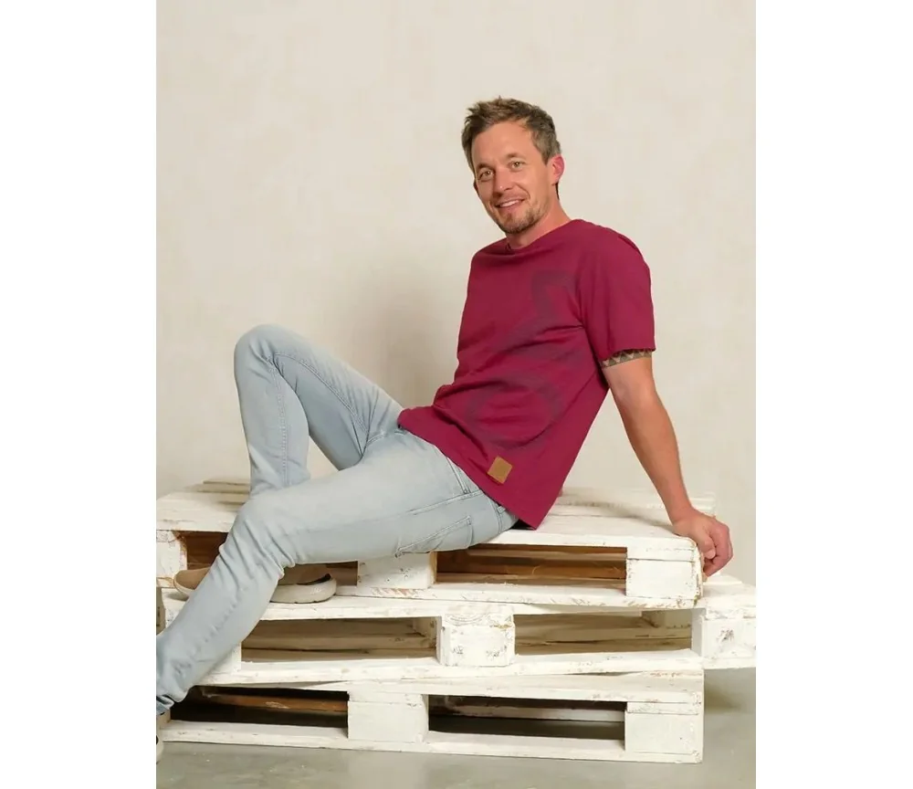 Spirit of OM - T-Shirt men OM - bordeaux