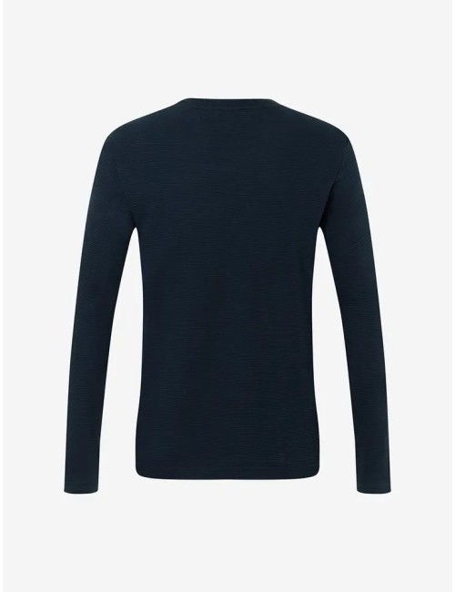 Spirit of OM - Herrenpulli Waffelstrick - dunkelblau