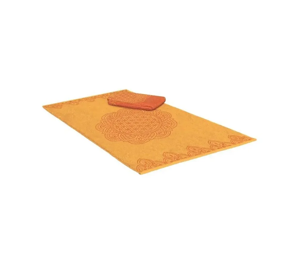 Spirit of OM - Frotteetücher Happy Flower of Life - sonnengruß/koralle