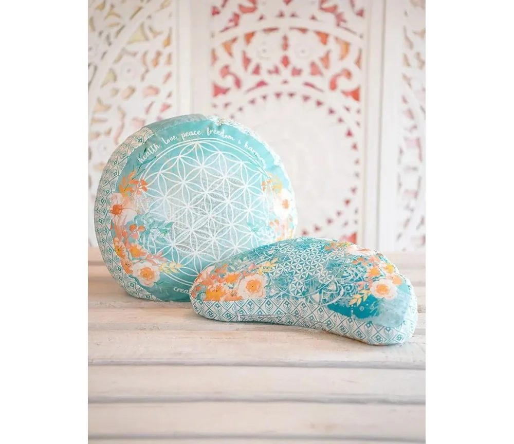 Spirit of OM - Meditationskissen - jade/orange