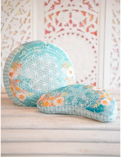 Spirit of OM - Meditationskissen - jade/orange