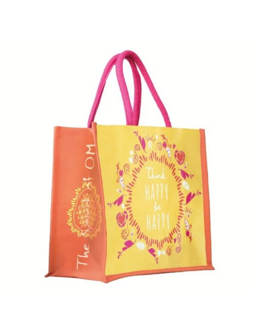 Spirit of OM - Jutetasche - gelb/orange/pink