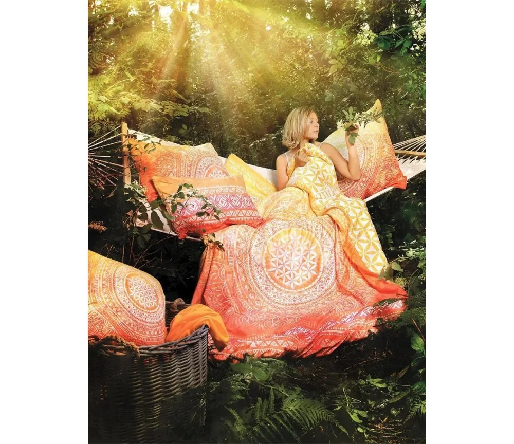 Spirit of OM - Bio Bettwäsche SUNRISE - orange / gelb