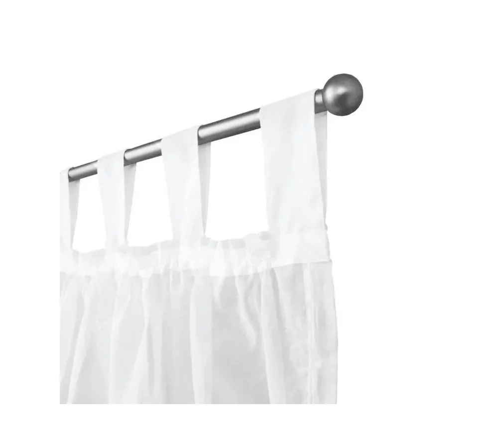 Spirit of OM - Gardine Rami - weiß bestickt & silber/weiß bedruckt