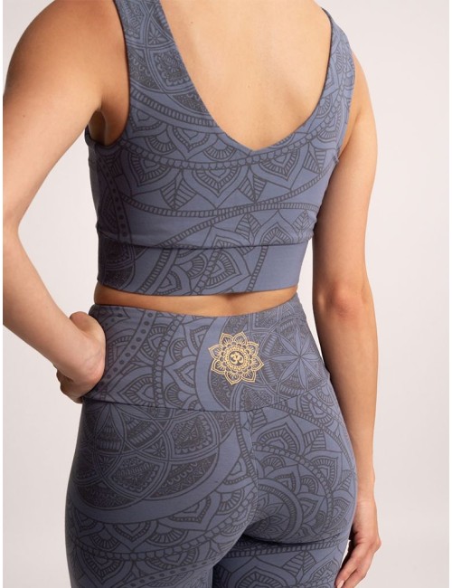 Spirit of OM - Yoga Bra Hatha Guna - enzianblau
