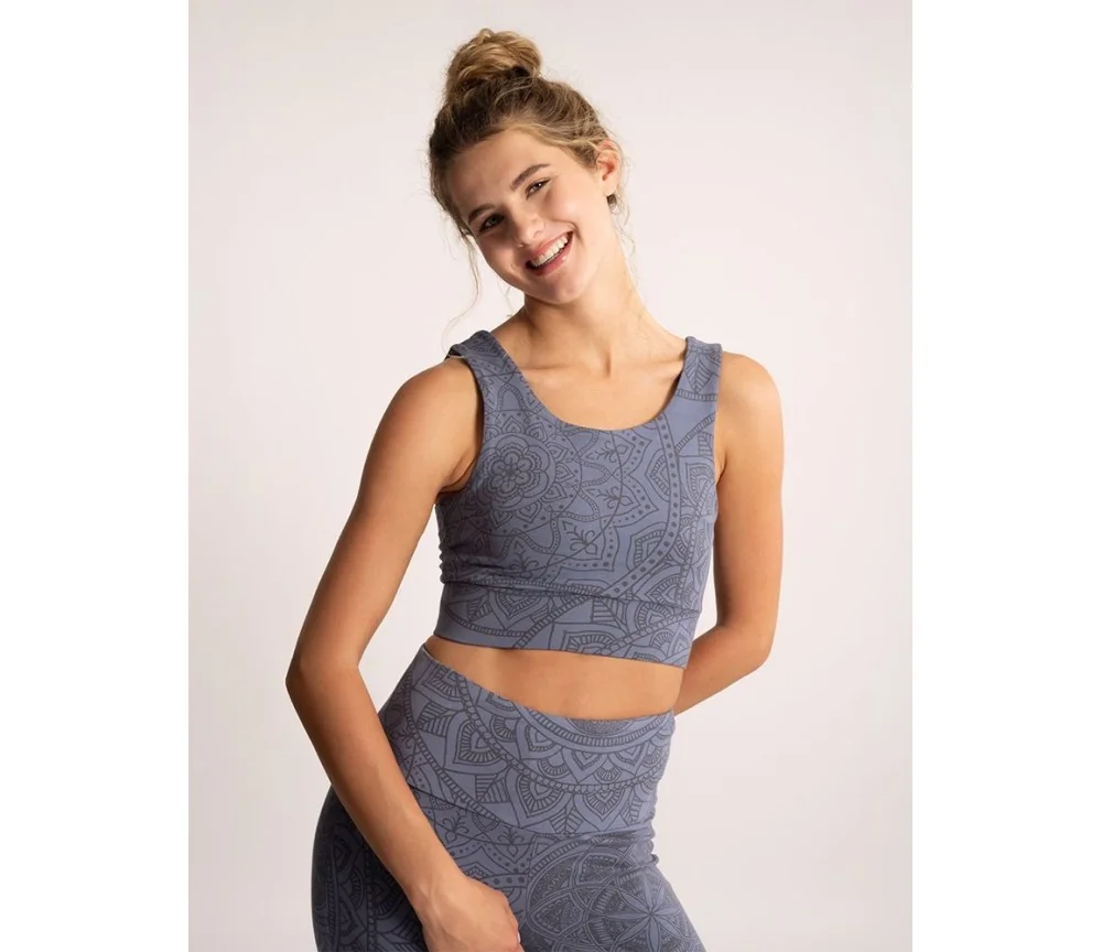 Spirit of OM - Yoga Bra Hatha Guna - enzianblau