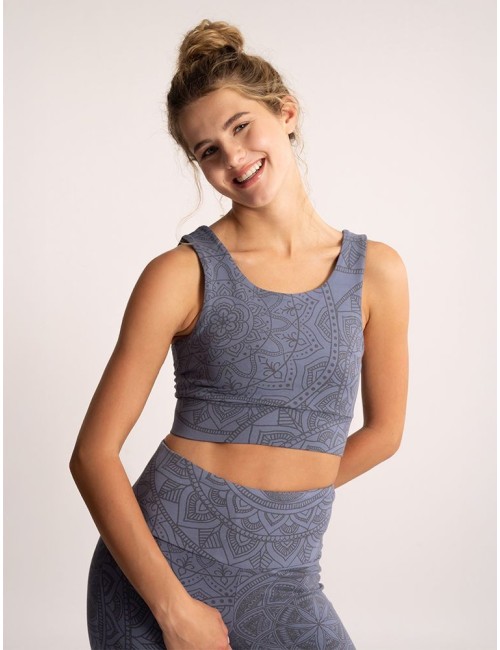 Spirit of OM - Yoga Bra Hatha Guna - enzianblau