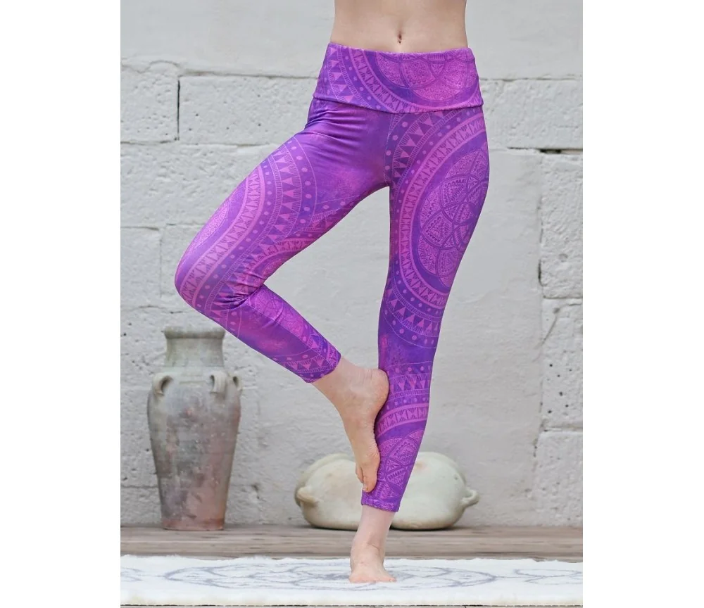 Spirit of OM - Yoga Leggings 7/8 Mabu Bhati Spirit - magnolie