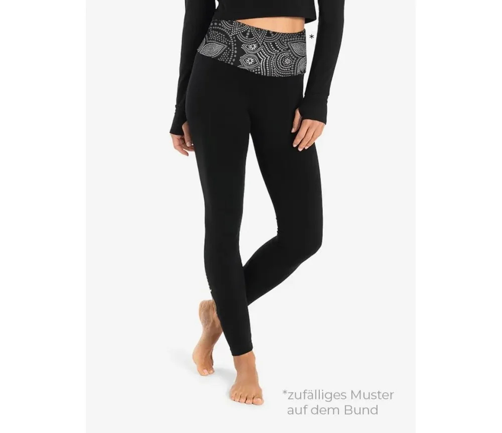 Spirit of OM - Yoga Leggings Madhya Maui - schwarz-natur