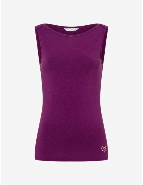 Spirit of OM - Tanktop Bambus high-neck - viola