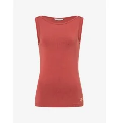 Spirit of OM - Tanktop Bambus high-neck - erdrot