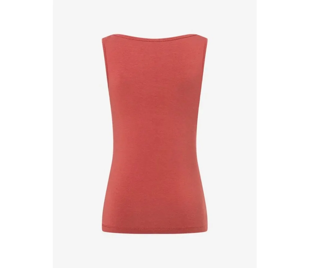 Spirit of OM - Tanktop Bambus high-neck - erdrot