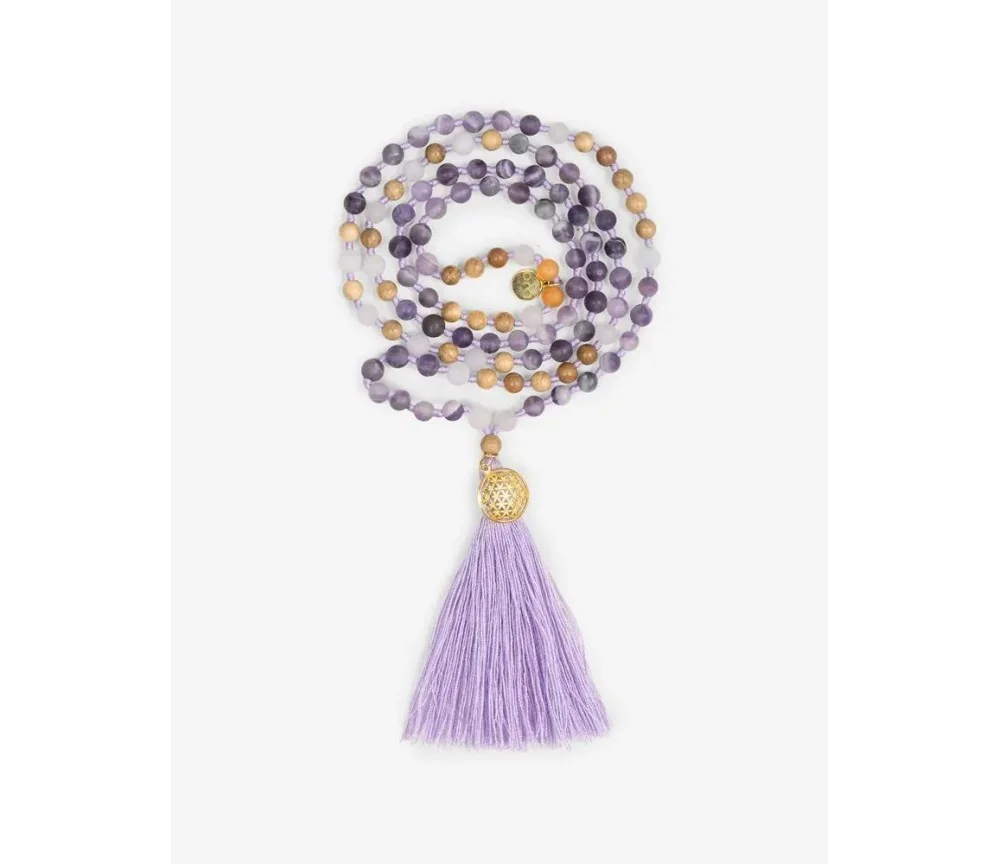 Spirit of OM - Kette - Mala Hridaya Amethyst