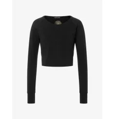 Spirit of OM - Crop Shirt langarm Jathara - schwarz