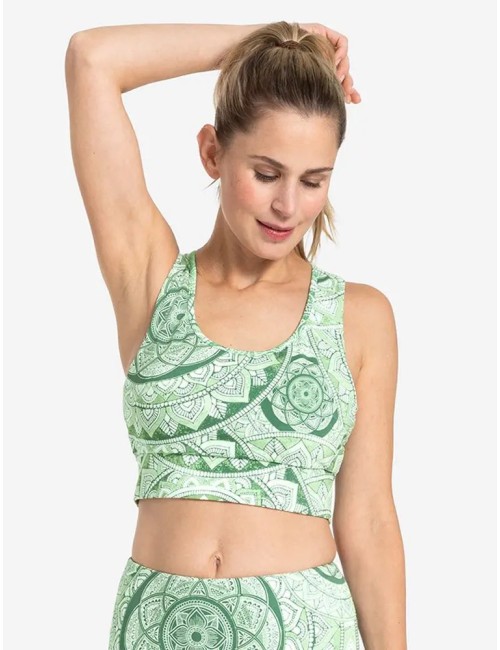 Spirit of OM - Yoga Bra Flow Bala - smaragd