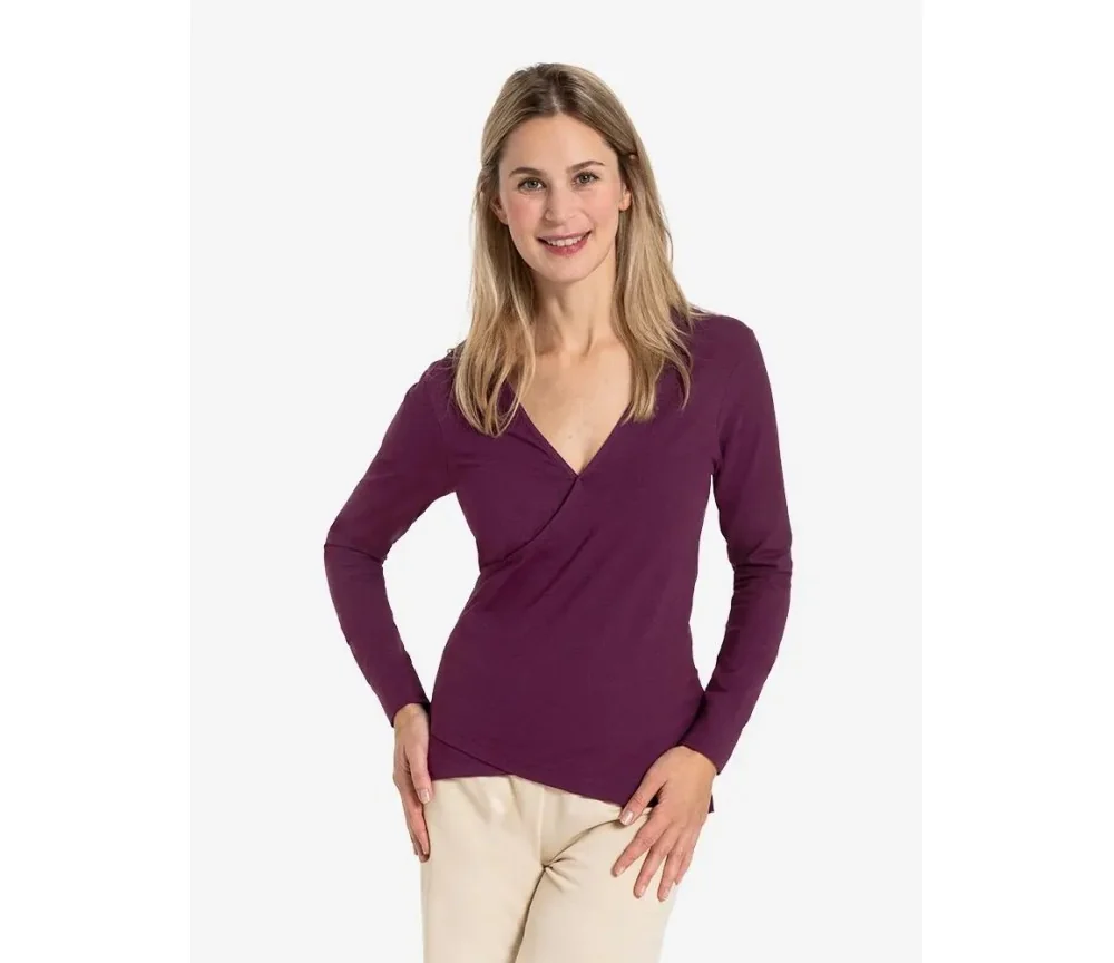 Spirit of OM - Wickeltop Abala Baumwolle - viola