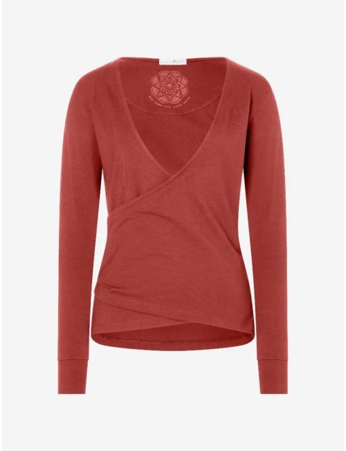 Spirit of OM - Wickeltop Abala Baumwolle - erdrot