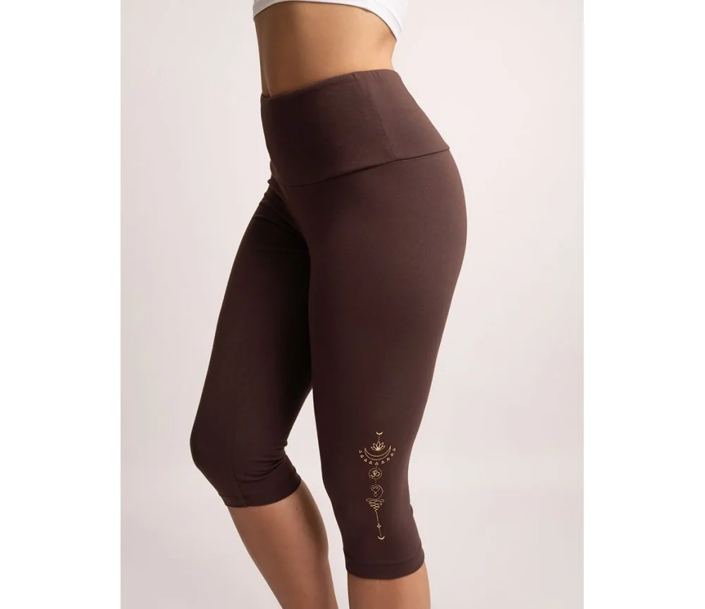 Spirit of OM - Yoga Leggings Capri Vana - braun