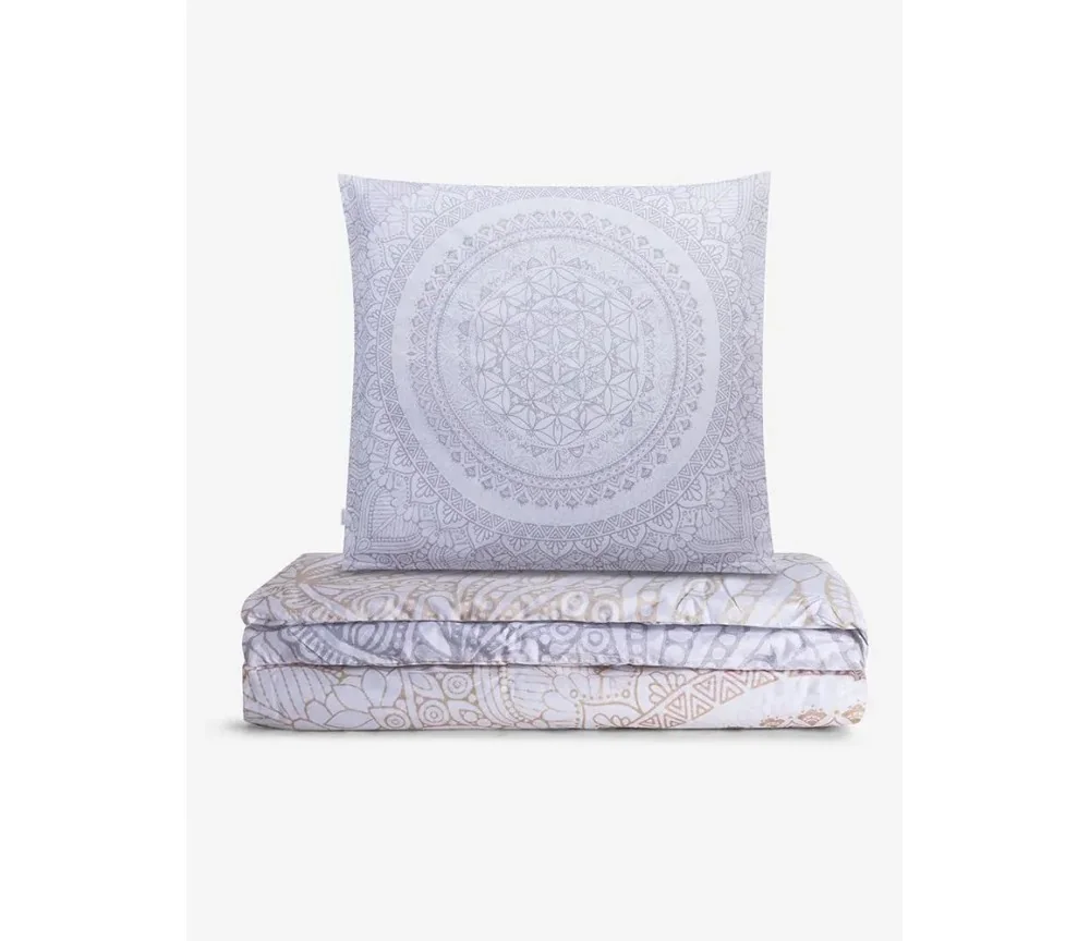 Spirit of OM - Bio-Bettwäsche Silver-Gold-Dream - silber-grau/ beige-gold