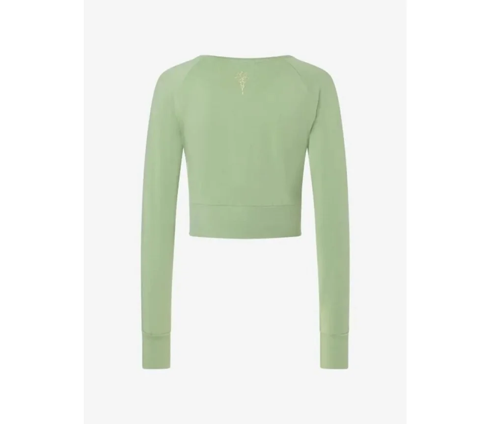 Spirit of OM - Crop Shirt langarm Jathara - matcha