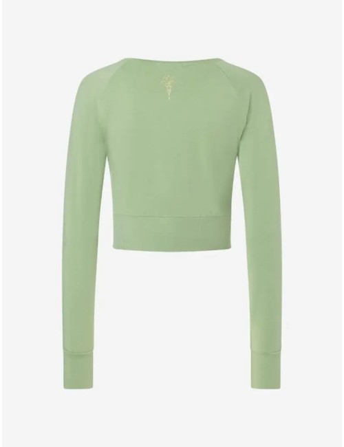 Spirit of OM - Crop Shirt langarm Jathara - matcha