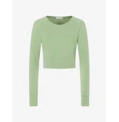 Spirit of OM - Crop Shirt langarm Jathara - matcha