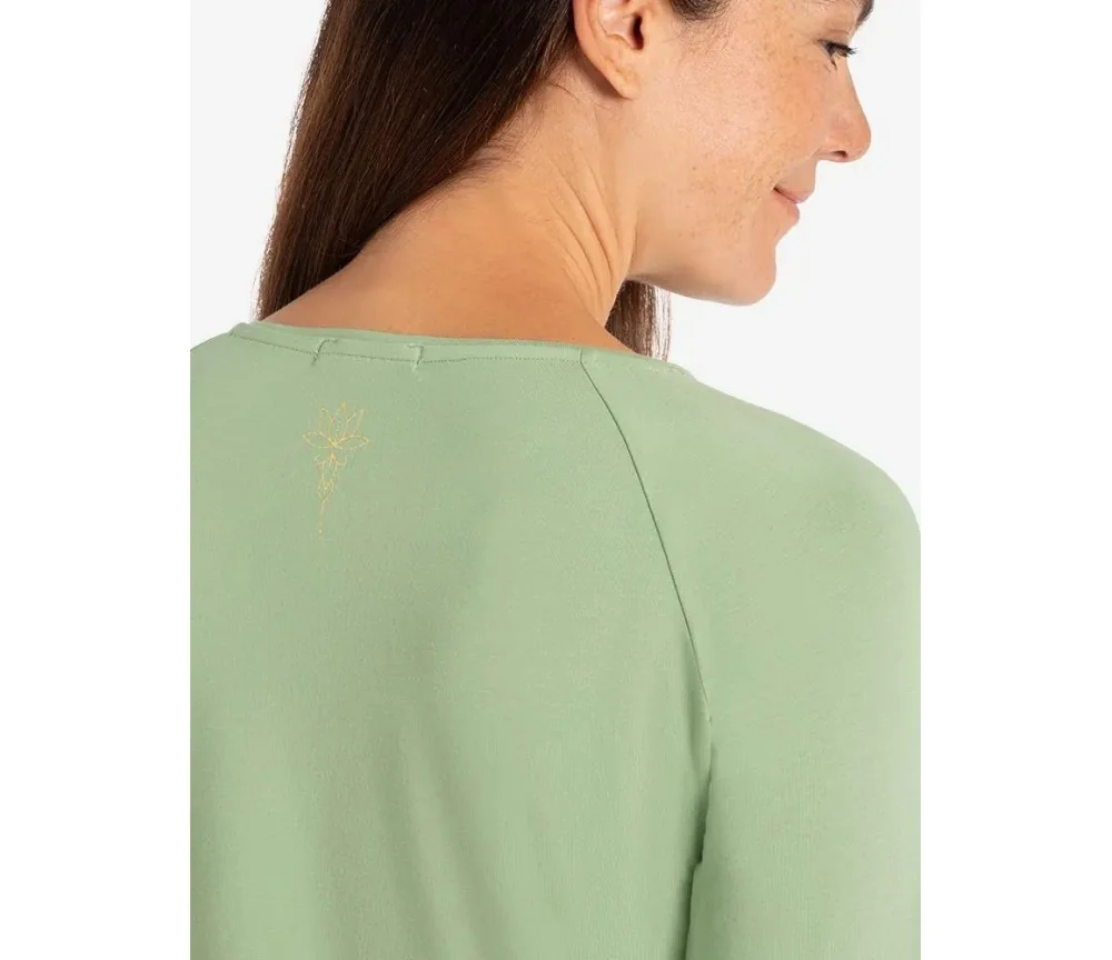 Spirit of OM - Crop Shirt langarm Jathara - matcha