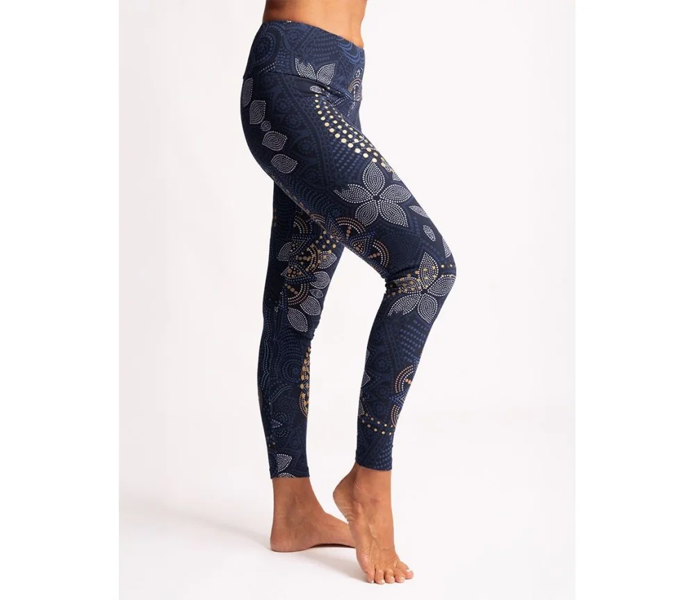 Spirit of OM - Yoga Leggings Maui - tiefblau