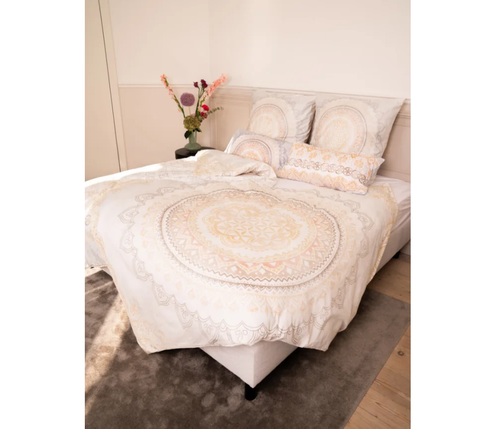 Spirit of OM - Bio-Bettwäsche Soulshine - white/indian-beach