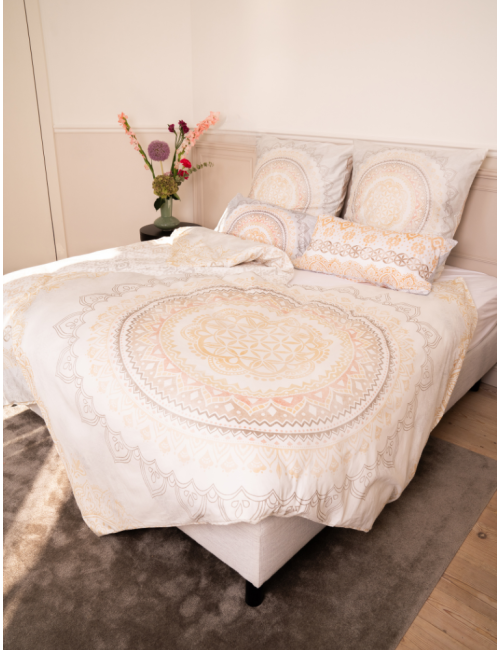 Spirit of OM - Bio-Bettwäsche Soulshine - white/indian-beach