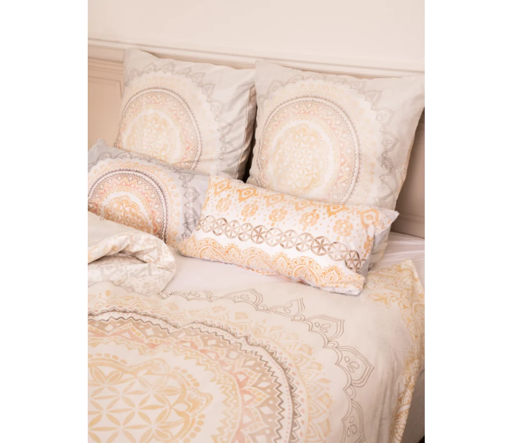 Spirit of OM - Bio-Bettwäsche Soulshine - white/indian-beach