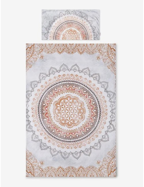 Spirit of OM - Bio-Bettwäsche Soulshine - white/indian-beach