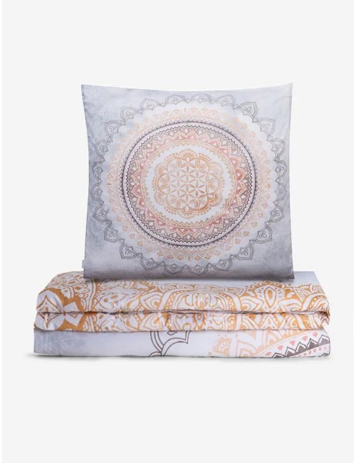 Spirit of OM - Bio-Bettwäsche Soulshine - white/indian-beach