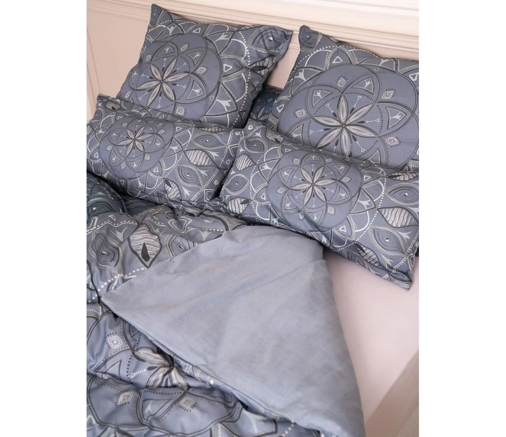 copy of Spirit of OM - Bio-Bettwäsche Silver-Gold-Dream - silber-grau/ beige-gold