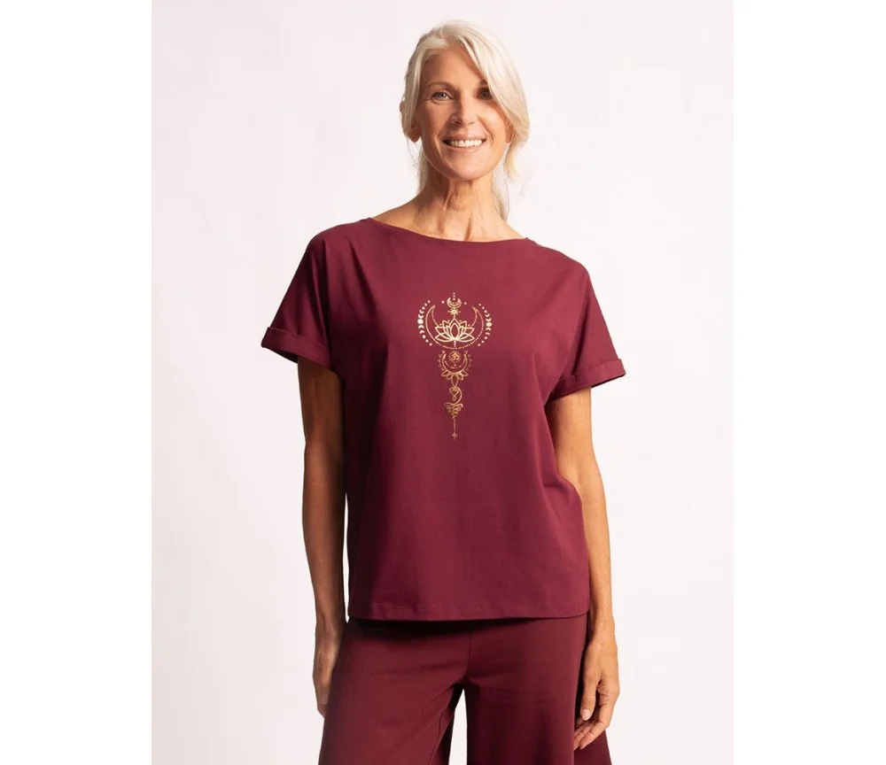 Spirit of OM - Shirt Eka Padma - tiefrot