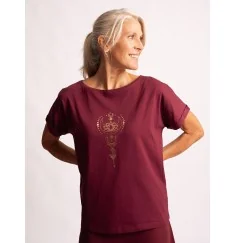 Spirit of OM - Shirt Eka Padma - tiefrot