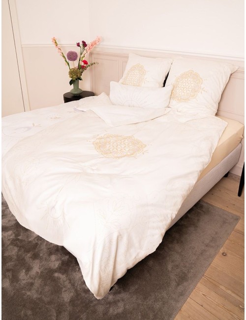 copy of copy of Spirit of OM - Bio-Bettwäsche Silver-Gold-Dream - silber-grau/ beige-gold