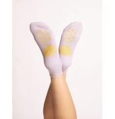 Spirit of OM - rutschfeste Yoga Socken Adhara - flieder-gold