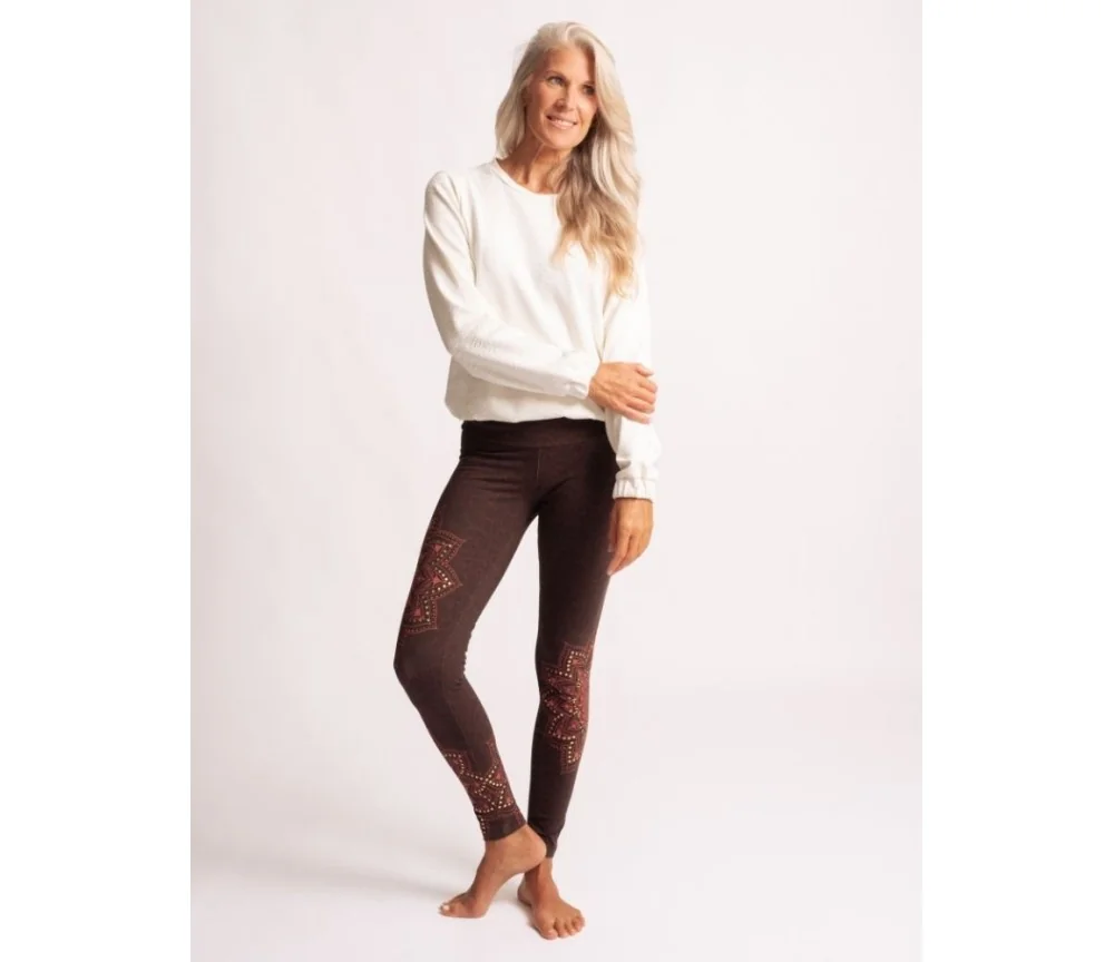 Spirit of OM - Yoga Leggings Chaya - tiefrot