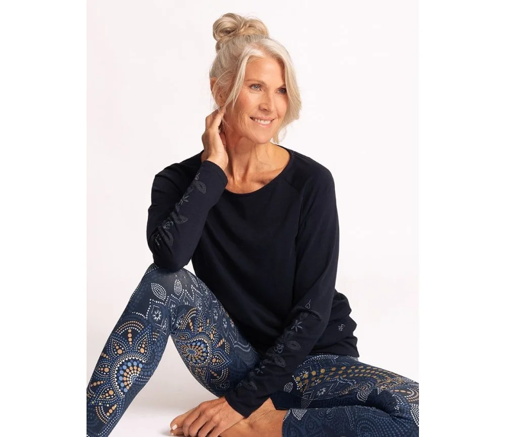 Spirit of OM - Longsleeve Shirt Priya - indiblau