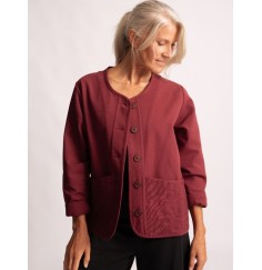 Spirit of OM - Canvasjacke Navun - tiefrot