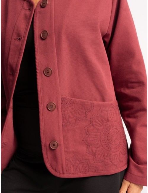 Spirit of OM - Canvasjacke Navun - tiefrot