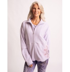 Spirit of OM - Baumwollfleecejacke Mena - flieder