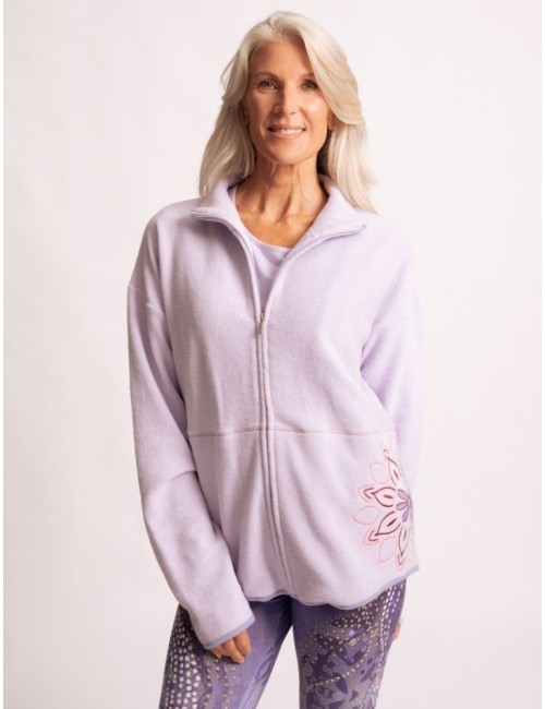 Spirit of OM - Baumwollfleecejacke Mena - flieder