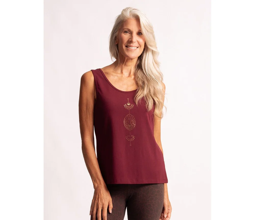 Spirit of OM - Tanktop Vahita - tiefrot