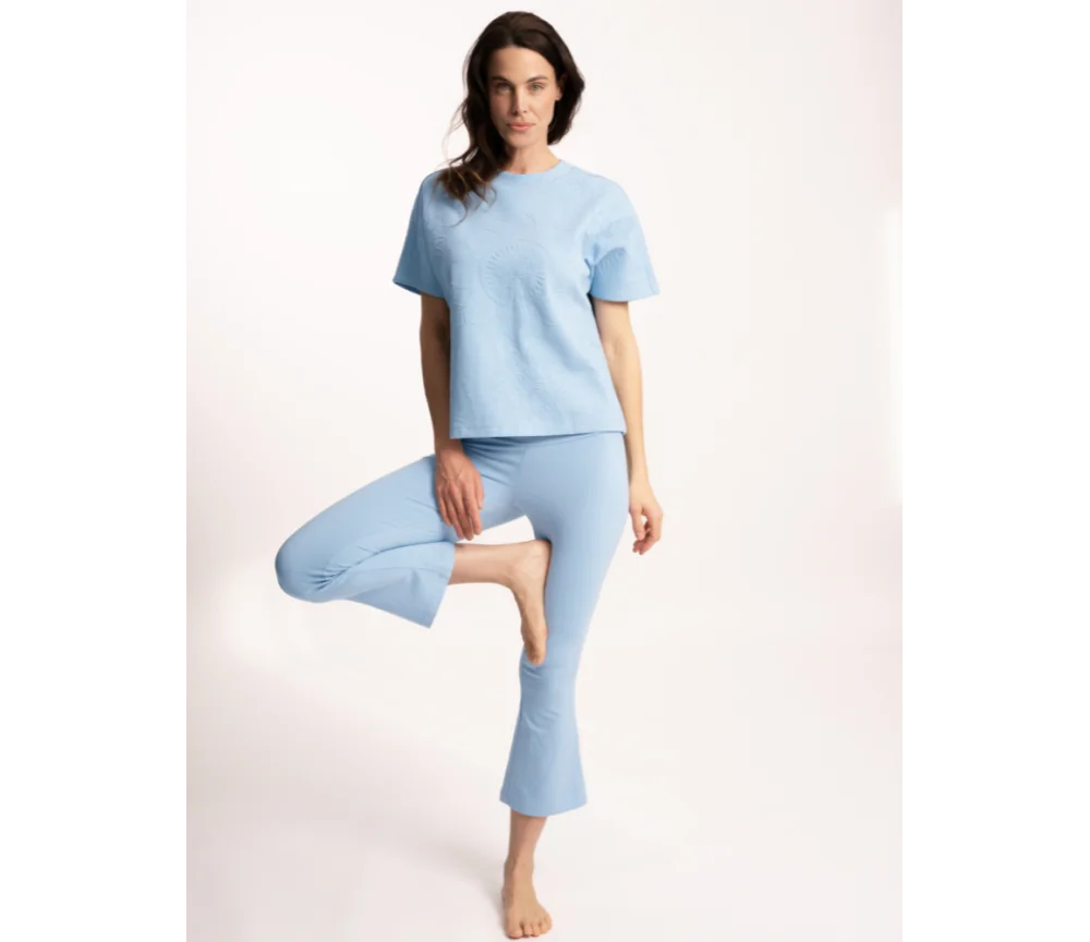 Spirit of OM - Sweatshirt kurzarm Gati Sita - eisblau