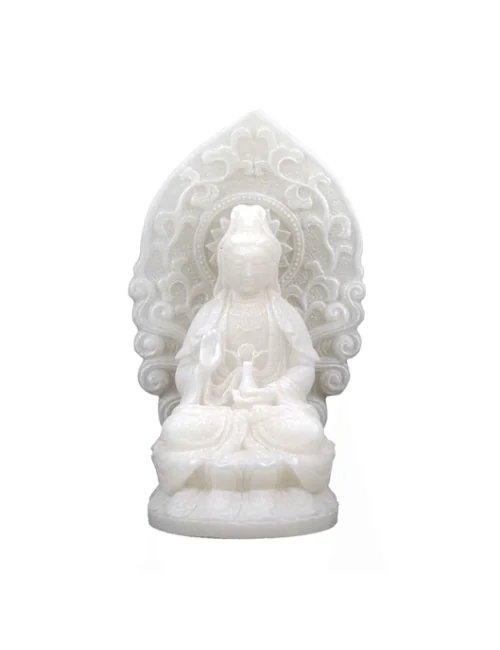 Statue - Figur - Quan Yin - Polyresin - weiß - ca. 12 cm Höhe