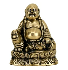 Statue - Figur - Buddha - Lucky Buddha - Messsing - ca. 13 cm Höhe